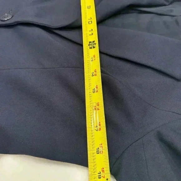 41 Hawthorn Women's Blazer Dark Navy Single Button Size M Jacket. Stripe Cuffs - Picture 3 of 9